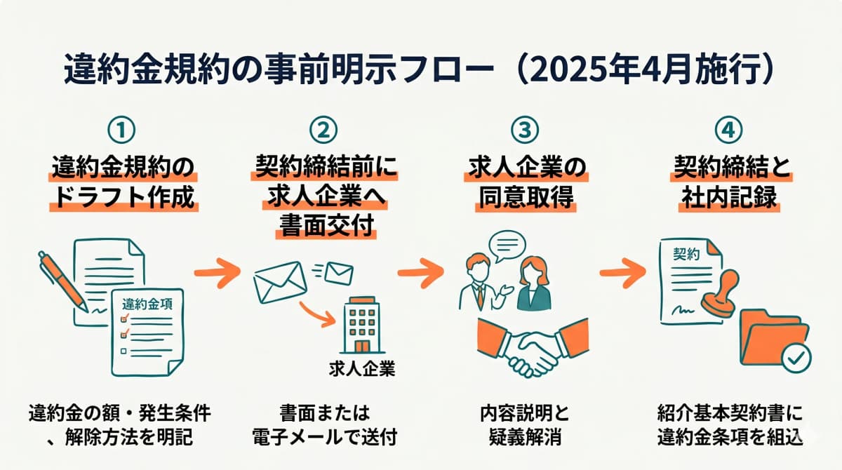 2025年4月改正 違約金規約の事前明示フロー