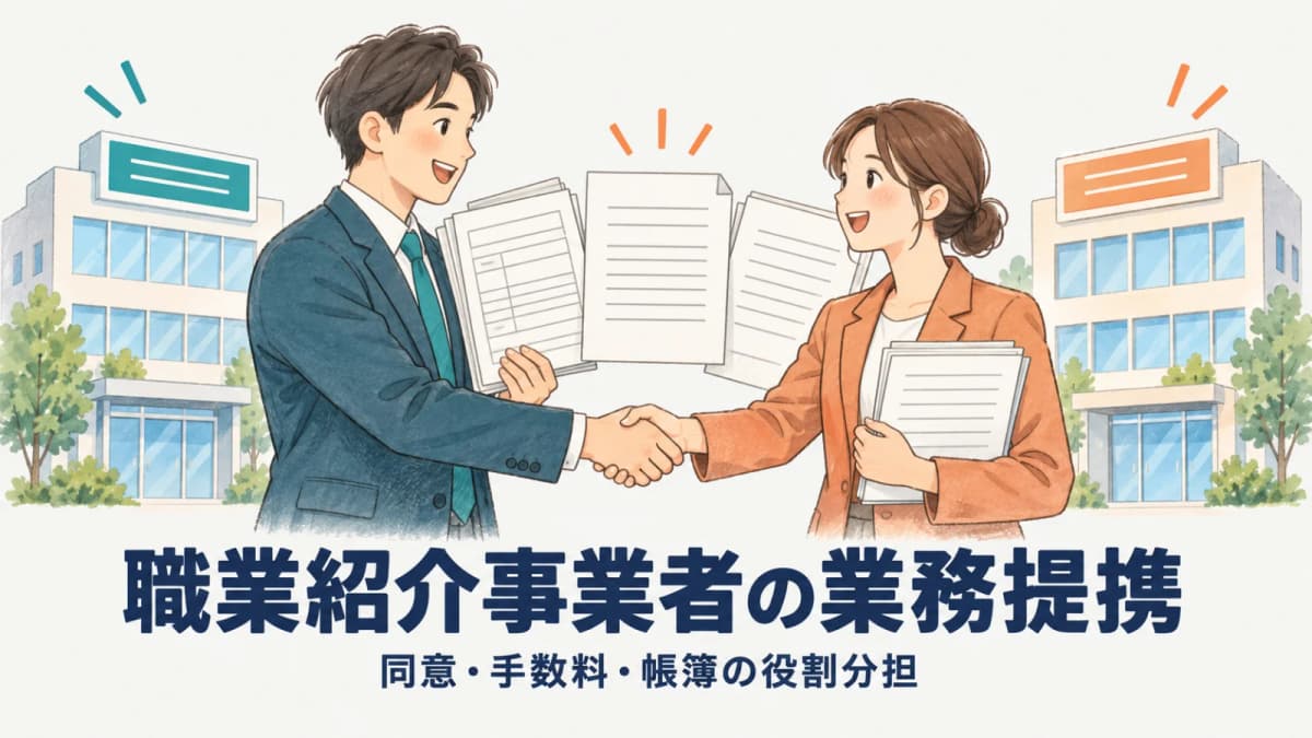 【2026年版】職業紹介事業者の業務提携|同意・手数料・帳簿の役割分担