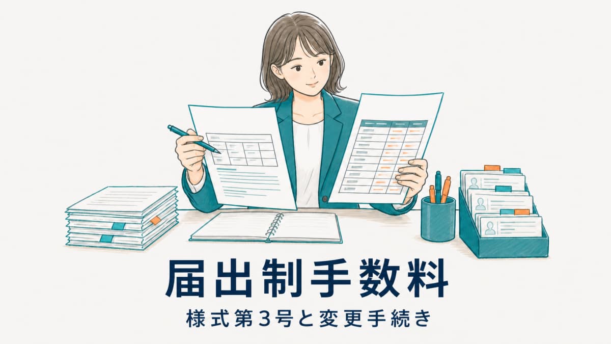 届出制手数料の届出方法|様式第3号・手数料表の準備と変更手続き【2026年版】