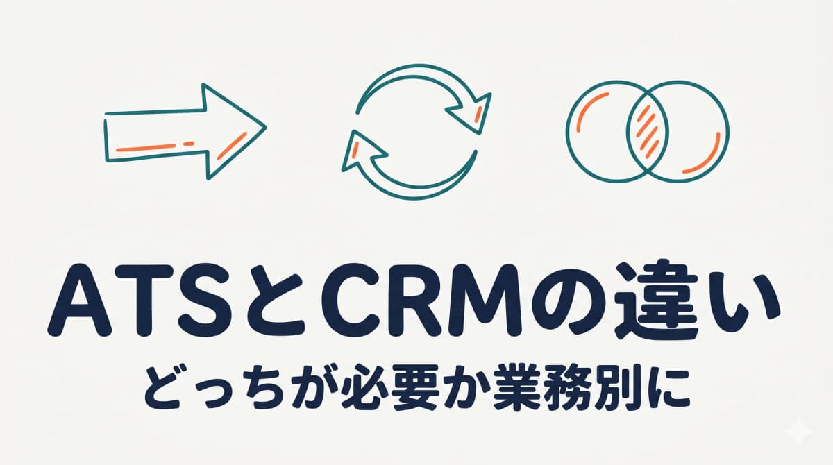 人材紹介のATSとCRMの違い|どっちが必要か業務別に解説【2026年版】