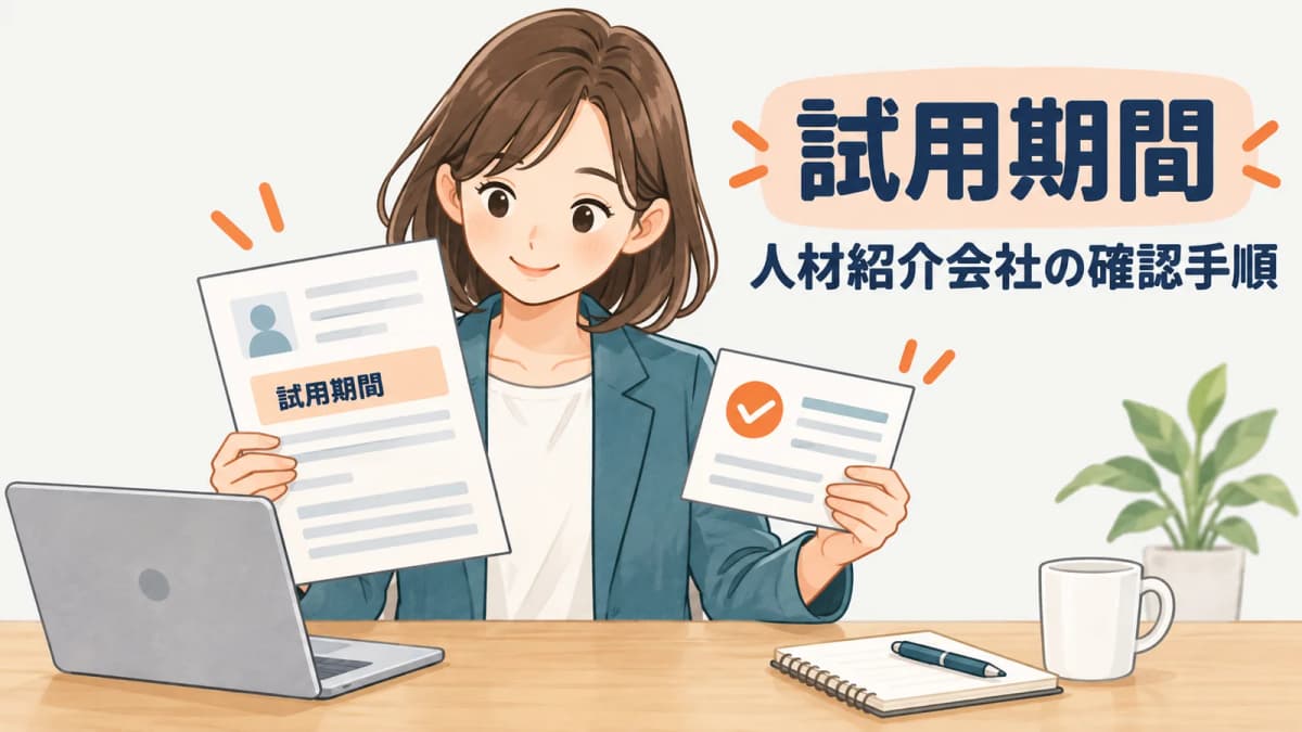 人材紹介の求人票で試用期間を確認する方法|条件の違いを見落とさない整理