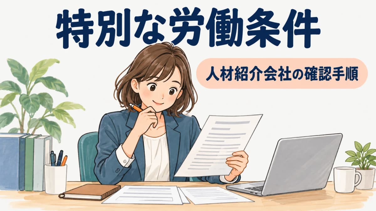 人材紹介の求人票で特殊な労働条件を確認する方法|固定残業・試用期間・裁量労働制