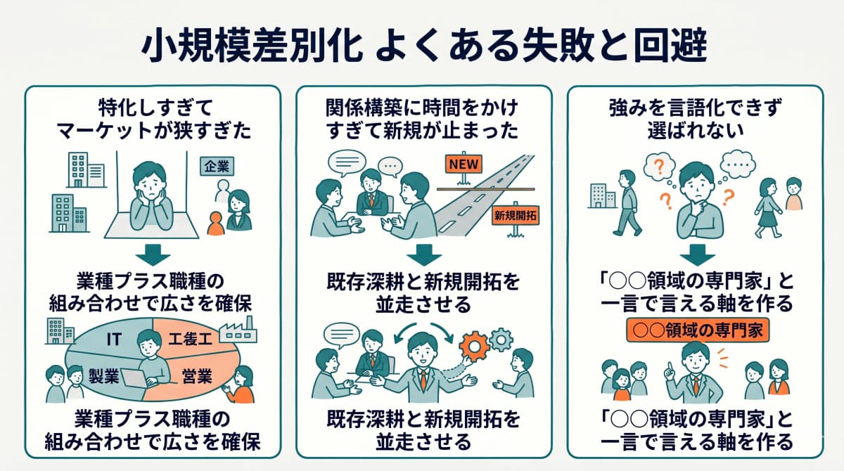 小規模差別化のよくある失敗と回避策