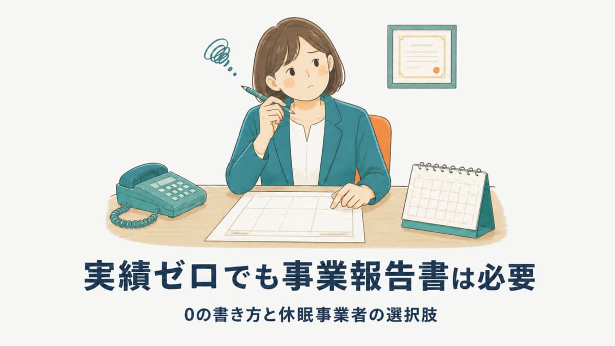 職業紹介の実績ゼロでも事業報告書は必要?|書き方と休眠事業者の対応【2026年度版】