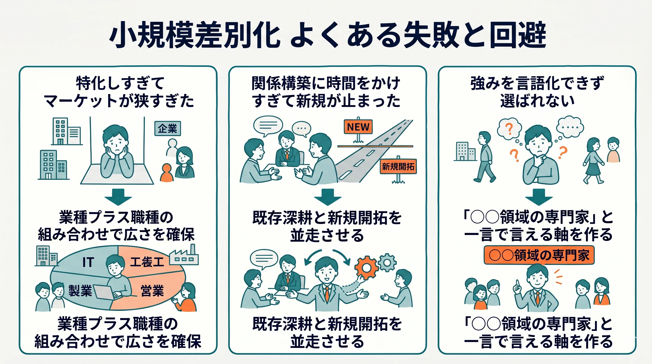 小規模差別化のよくある失敗と回避策
